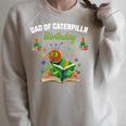 Dad Of Caterpillar Birthday Reading Books Lovers Raglan Sleeve Sweatshirt Heather Forest