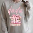 Dada Book First Chapter Birthday Girl Coquette Bow Matching Raglan Sleeve Sweatshirt Heather Forest