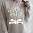 Dandelion Floral Book Reading Lovers Graphics Raglan Sleeve Sweatshirt Heather Forest Dandelion Floral Book Reading Lovers Graphics Raglan Sleeve Sweatshirt Heather Forest