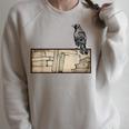 Dark Academia Aesthetic Raven Crow Soft Grunge Books Raglan Sleeve Sweatshirt Heather Forest