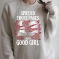 Dark Romance Books Women Quote Spread Those Pages Good Girl Raglan Sleeve Sweatshirt Heather Forest Dark Romance Books Women Quote Spread Those Pages Good Girl Raglan Sleeve Sweatshirt Heather Forest