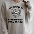 Dark Romance Coffee Lover Spicy Books Bookish Merch Women Raglan Sleeve Sweatshirt Heather Forest