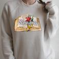 Dark Romance Girly Book Raglan Sleeve Sweatshirt Heather Forest