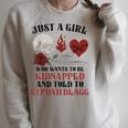 Dark Romance Merch Women STFUATTDLAGG Spicy Book Lover Raglan Sleeve Sweatshirt Heather Forest