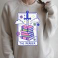 Dark Romance Reader Retro 90s Style Bookish Spicy Book Lover Raglan Sleeve Sweatshirt Heather Forest