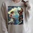 David And Goliath Bible Book Of Samuel King David Comic Raglan Sleeve Sweatshirt Heather Forest David And Goliath Bible Book Of Samuel King David Comic Raglan Sleeve Sweatshirt Heather Forest