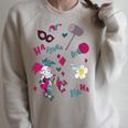 DC Comics Harley Quinn With Textbook Collage Raglan Sleeve Sweatshirt Heather Forest DC Comics Harley Quinn With Textbook Collage Raglan Sleeve Sweatshirt Heather Forest