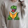 Dino Read Book Shirt Dinosaurs Reading Rex Cute Tee Raglan Sleeve Sweatshirt Heather Forest Dino Read Book Shirt Dinosaurs Reading Rex Cute Tee Raglan Sleeve Sweatshirt Heather Forest