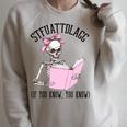 Dirty Romance Skeleton Reading Smut Smutty Book STFUATTDLAGG Comfort Colors Crop Top Raglan Sleeve Sweatshirt Heather Forest