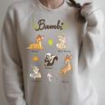 Disney Bambi Vintage Movie Characters Textbook Display Raglan Sleeve Sweatshirt Heather Forest