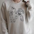 Disney PIXAR Toy Story Woody & Buzz Lightyear Sketch Book Raglan Sleeve Sweatshirt Heather Forest