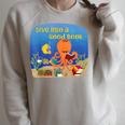 Dive Into a Good Book Reading Pun Raglan Sleeve Sweatshirt Heather Forest