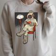 Diving Book Reading Raglan Sleeve Sweatshirt Heather Forest