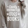 Dog Lover Book Lover Reading Books And Dogs Dog Raglan Sleeve Sweatshirt Heather Forest
