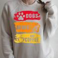 Dogs Books And Coffee Dog Book Reader Lover Raglan Sleeve Sweatshirt Heather Forest Dogs Books And Coffee Dog Book Reader Lover Raglan Sleeve Sweatshirt Heather Forest