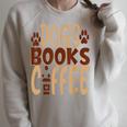 Dogs Books Coffee Lover Raglan Sleeve Sweatshirt Heather Forest
