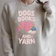 Dogs Books And Yarn Crocheter Crocheting Raglan Sleeve Sweatshirt Heather Forest Dogs Books And Yarn Crocheter Crocheting Raglan Sleeve Sweatshirt Heather Forest