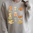 Dogs Reading Books Dog Lover Raglan Sleeve Sweatshirt Heather Forest