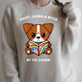 Don't Judge A Book By Its Cover Reading Jack Russell Terrier Raglan Sleeve Sweatshirt Heather Forest Don't Judge A Book By Its Cover Reading Jack Russell Terrier Raglan Sleeve Sweatshirt Heather Forest