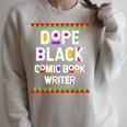 Dope Comic Book Writer African American Job Proud Raglan Sleeve Sweatshirt Heather Forest