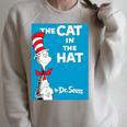 Dr Seuss The Cat In The Hat Book Cover Premium Raglan Sleeve Sweatshirt Heather Forest