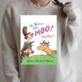 Dr Seuss Mr Brown Can Moo Book Cover Raglan Sleeve Sweatshirt Heather Forest
