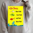 Dr Seuss One Fish Two Fish Book Cover Premium Tri-Blend Raglan Sleeve Sweatshirt Heather Forest