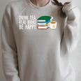 Drink Tea Read Books Be Happy Tea And Books Raglan Sleeve Sweatshirt Heather Forest Drink Tea Read Books Be Happy Tea And Books Raglan Sleeve Sweatshirt Heather Forest
