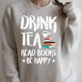 Drink Tea Read Books Be Happy Reading Book Lover Raglan Sleeve Sweatshirt Heather Forest Drink Tea Read Books Be Happy Reading Book Lover Raglan Sleeve Sweatshirt Heather Forest