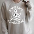 Duck Reader Oops I Got Another Book Raglan Sleeve Sweatshirt Heather Forest