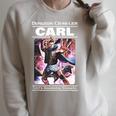 Dungeon Crawler Carl Vintage Paperback Illustration Book Raglan Sleeve Sweatshirt Heather Forest