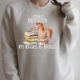 Easily Distracted By Books And Horses Raglan Sleeve Sweatshirt Heather Forest