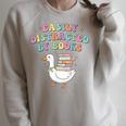 Easily Distracted By Books Silly-Goose Bookish Library Read Raglan Sleeve Sweatshirt Heather Forest