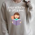 Easily Distracted By Cats And Books Girl Tee T-Shirt Raglan Sleeve Sweatshirt Heather Forest Easily Distracted By Cats And Books Girl Tee T-Shirt Raglan Sleeve Sweatshirt Heather Forest