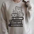 Easily Distracted Cats And Books Raglan Sleeve Sweatshirt Heather Forest