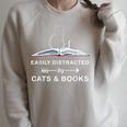 Easily Distracted By Cats And Books Reading Cats Main Coon Raglan Sleeve Sweatshirt Heather Forest Easily Distracted By Cats And Books Reading Cats Main Coon Raglan Sleeve Sweatshirt Heather Forest