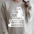 Easily Distracted Cats Coffee And Books Raglan Sleeve Sweatshirt Heather Forest Easily Distracted Cats Coffee And Books Raglan Sleeve Sweatshirt Heather Forest