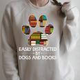 Easily Distracted By Dogs And Books Shirt Paw 70s 80s Retro Raglan Sleeve Sweatshirt Heather Forest Easily Distracted By Dogs And Books Shirt Paw 70s 80s Retro Raglan Sleeve Sweatshirt Heather Forest