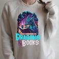 Easily Distracted By Dragon And Books For Book Lover Raglan Sleeve Sweatshirt Heather Forest Easily Distracted By Dragon And Books For Book Lover Raglan Sleeve Sweatshirt Heather Forest