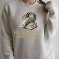 Easily Distracted By Dragons & Books Vintage Style Raglan Sleeve Sweatshirt Heather Forest