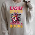 Easily Distracted By Dragons And Books Booknerd Dragon Lover Raglan Sleeve Sweatshirt Heather Forest