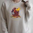Easily Distracted By Dragons And Books Nerd Red Dragon Raglan Sleeve Sweatshirt Heather Forest