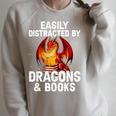 Easily Distracted By Dragons And Books Reading Raglan Sleeve Sweatshirt Heather Forest Easily Distracted By Dragons And Books Reading Raglan Sleeve Sweatshirt Heather Forest