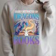 Easily Distracted By Dragons Fantasy Book Reading Raglan Sleeve Sweatshirt Heather Forest Easily Distracted By Dragons Fantasy Book Reading Raglan Sleeve Sweatshirt Heather Forest