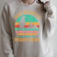 Easily Distracted By Penguins & Books Retro Raglan Sleeve Sweatshirt Heather Forest