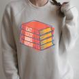 Eat Sleep Books Repeat Book Lover Reading Bookworm Teacher Raglan Sleeve Sweatshirt Heather Forest
