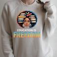Education Is Freedom Woman Afro Books Reading Raglan Sleeve Sweatshirt Heather Forest Education Is Freedom Woman Afro Books Reading Raglan Sleeve Sweatshirt Heather Forest