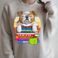 English Bulldog Back To School Book Worm Dog Raglan Sleeve Sweatshirt Heather Forest English Bulldog Back To School Book Worm Dog Raglan Sleeve Sweatshirt Heather Forest