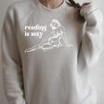 English German French Language For Teachers Reading Is Sexy Retro Book Small Classic Fit Crew Neck Short Sleeve Casual T-Shirt Raglan Sleeve Sweatshirt Heather Forest