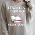 English Teacher Outfit Book Graphic English Grammar Lessons For Men Women Raglan Sleeve Sweatshirt Heather Forest